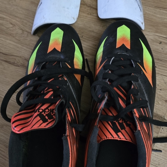 adidas Other - Adidas Athletic Soccer Cleats Shoes Messi 15.1 Black Green Solar Red  AF4852